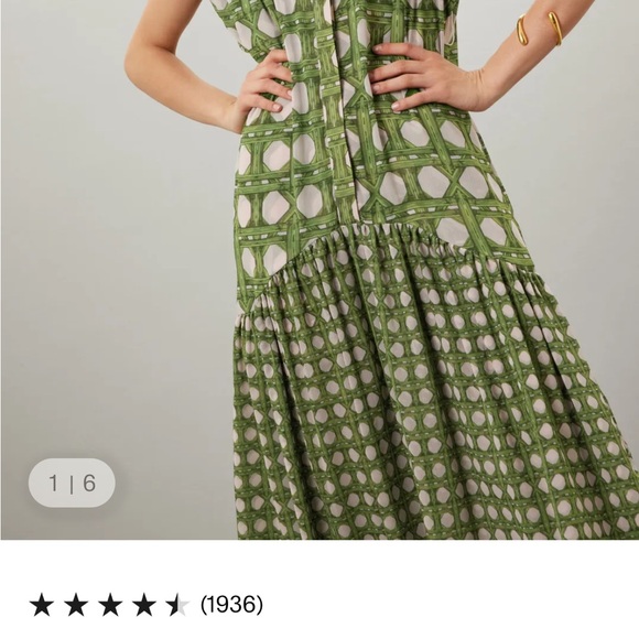 Green Patterned Women's Dress - Picture 1 of 5